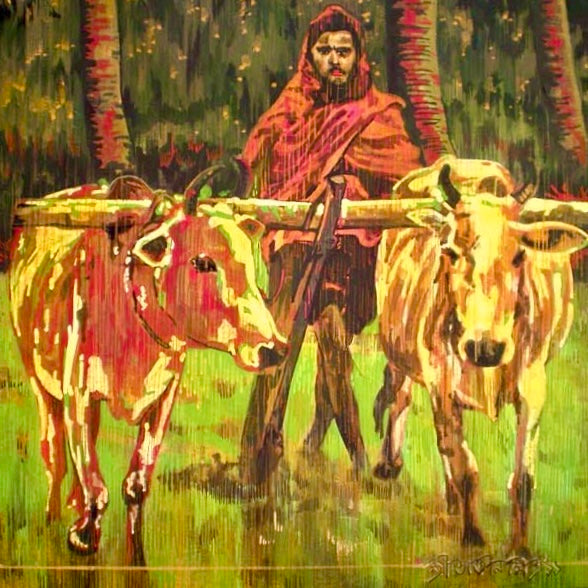 Harvesting Dreams: An Ode to Indian Agrarian Spirit (Framed)