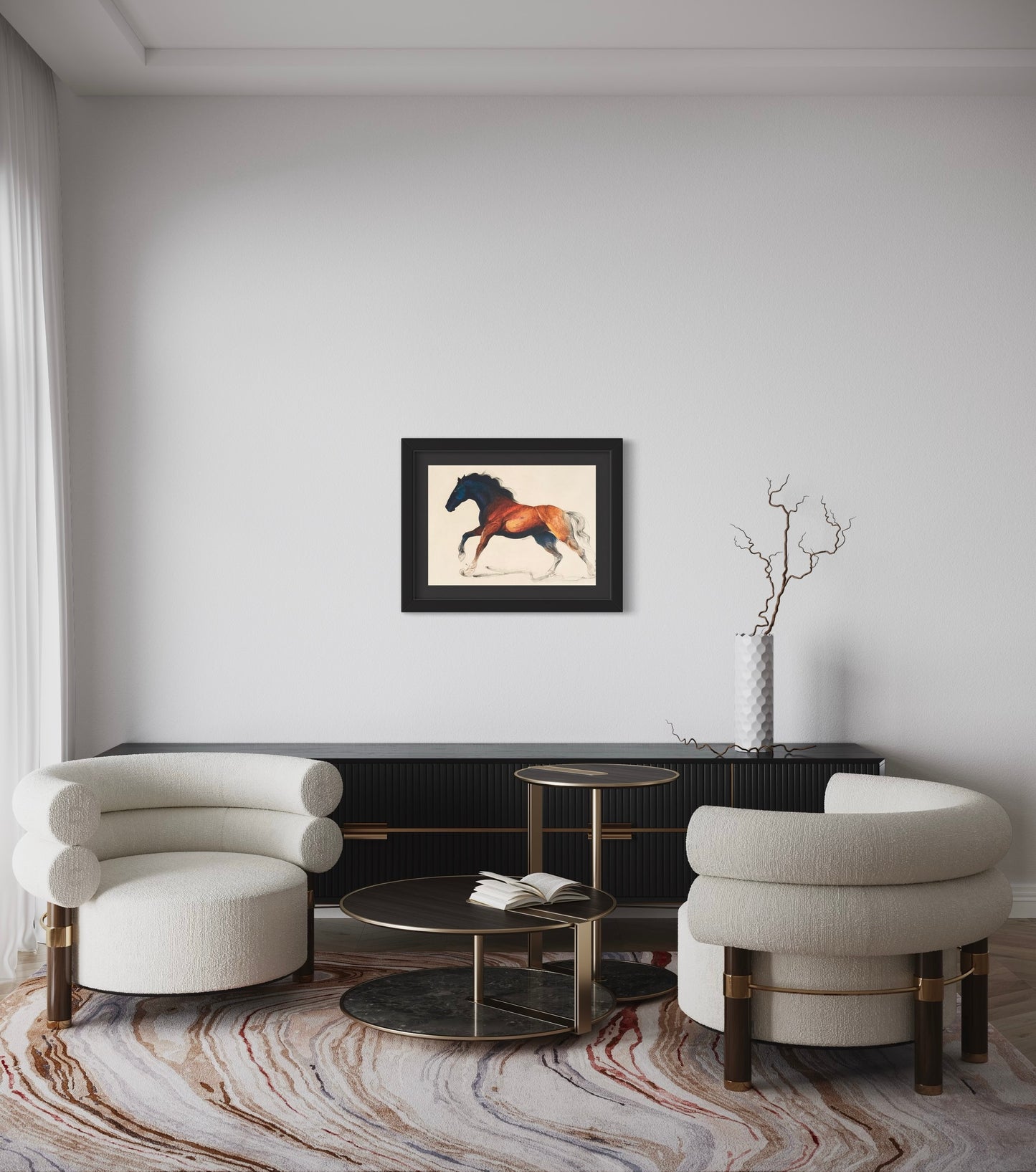 Captivating Equine Energy - Handmade Painting of a Running Horse