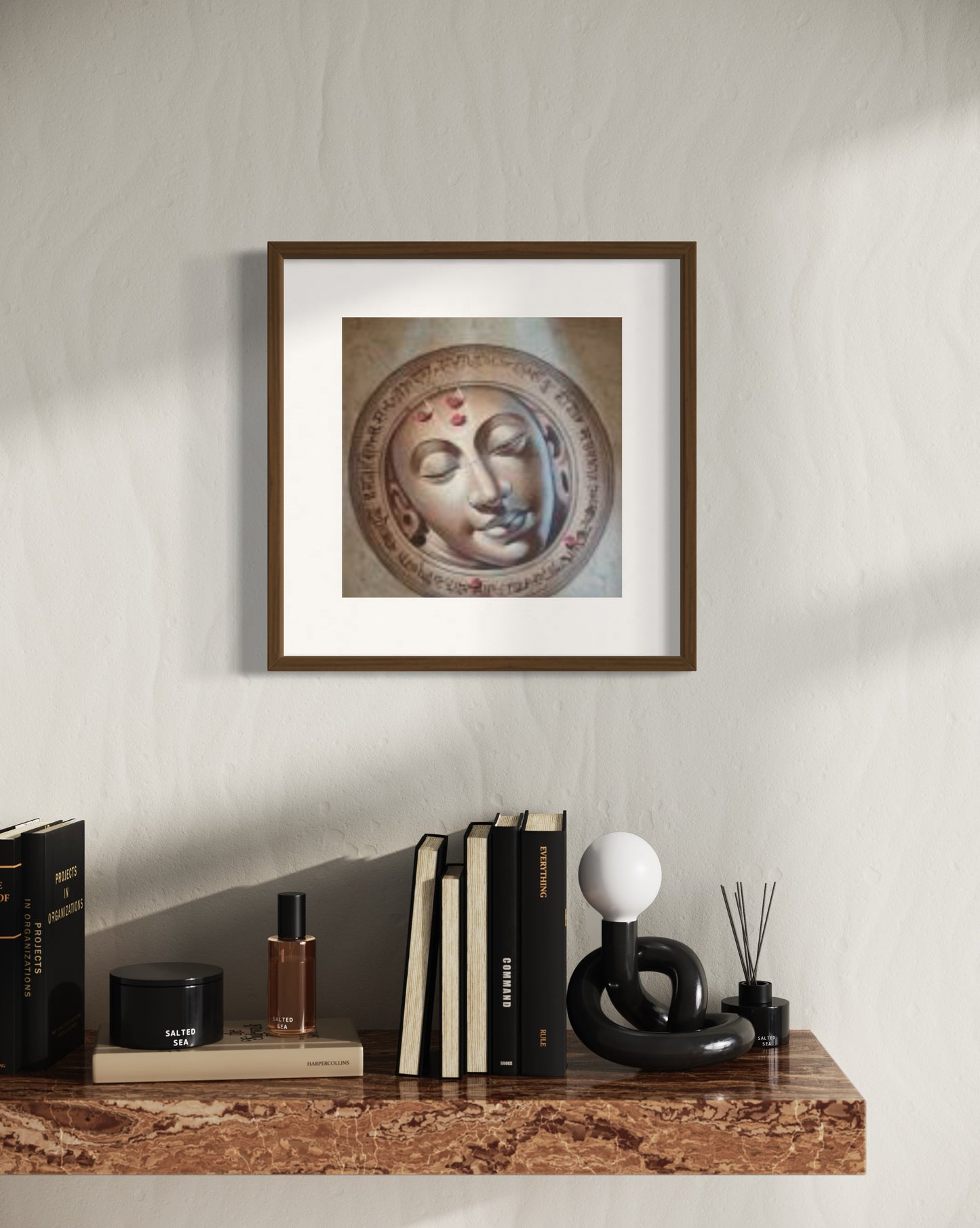 Radiant Enlightenment: Handcrafted Buddha Portrait