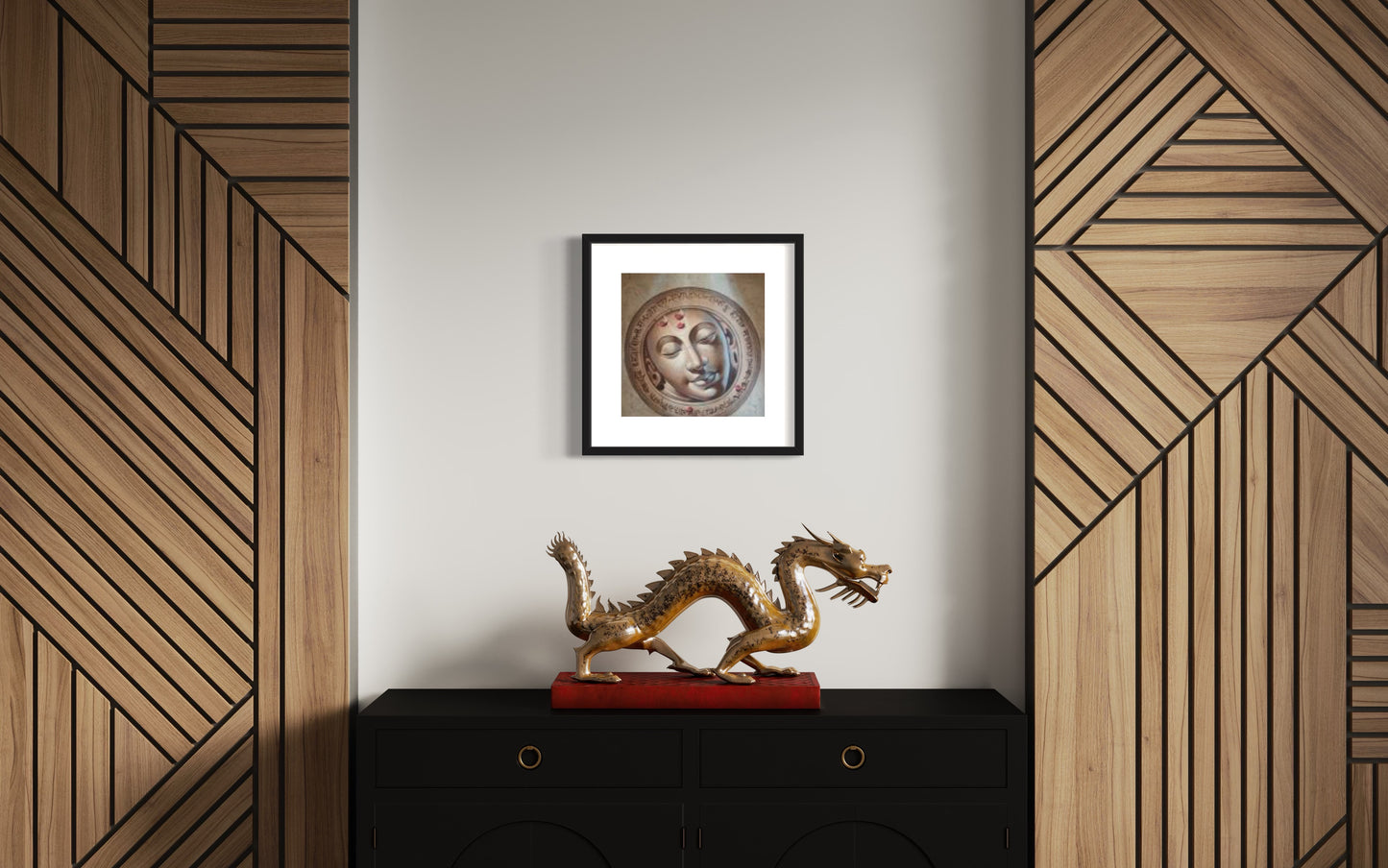 Radiant Enlightenment: Handcrafted Buddha Portrait