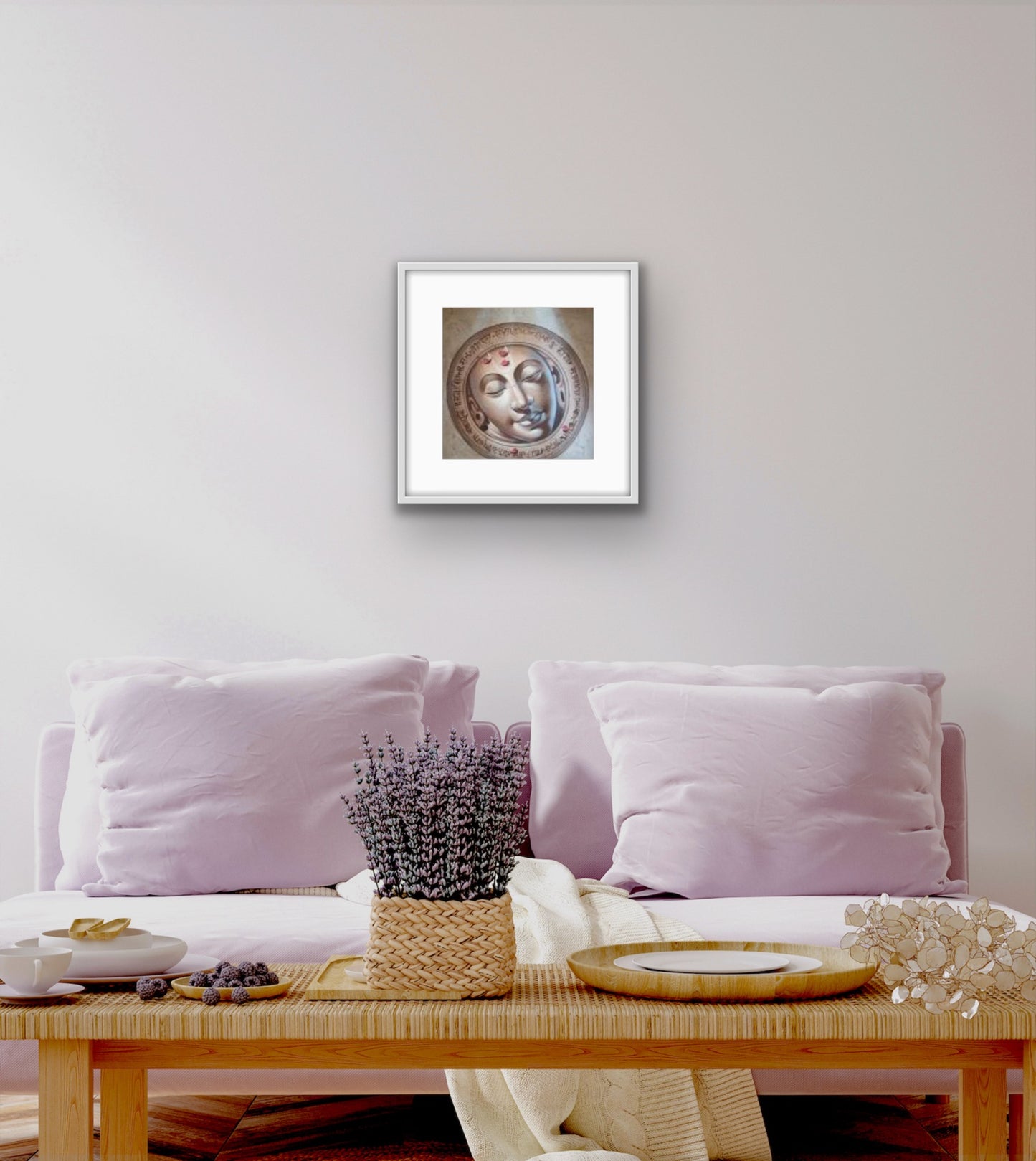 Radiant Enlightenment: Handcrafted Buddha Portrait