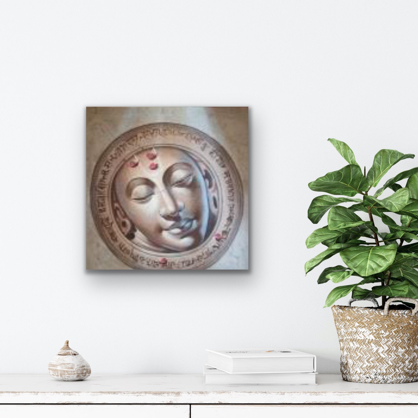 Radiant Enlightenment: Handcrafted Buddha Portrait