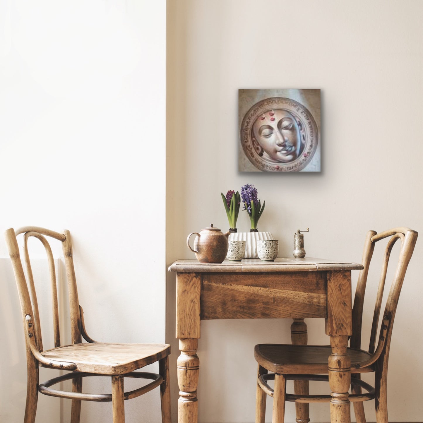 Radiant Enlightenment: Handcrafted Buddha Portrait