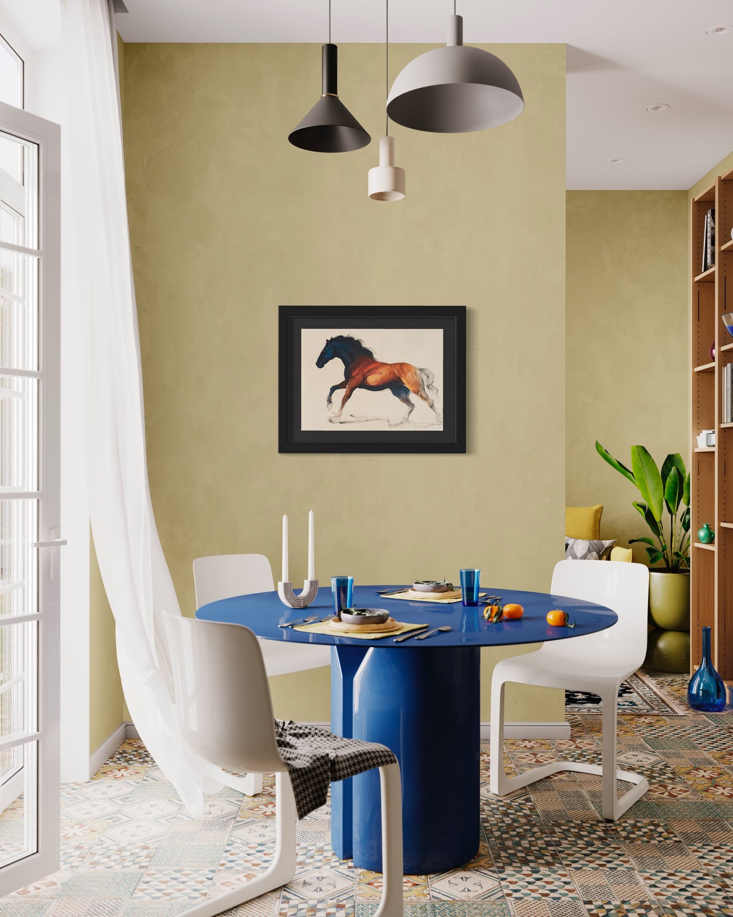Captivating Equine Energy - Handmade Painting of a Running Horse
