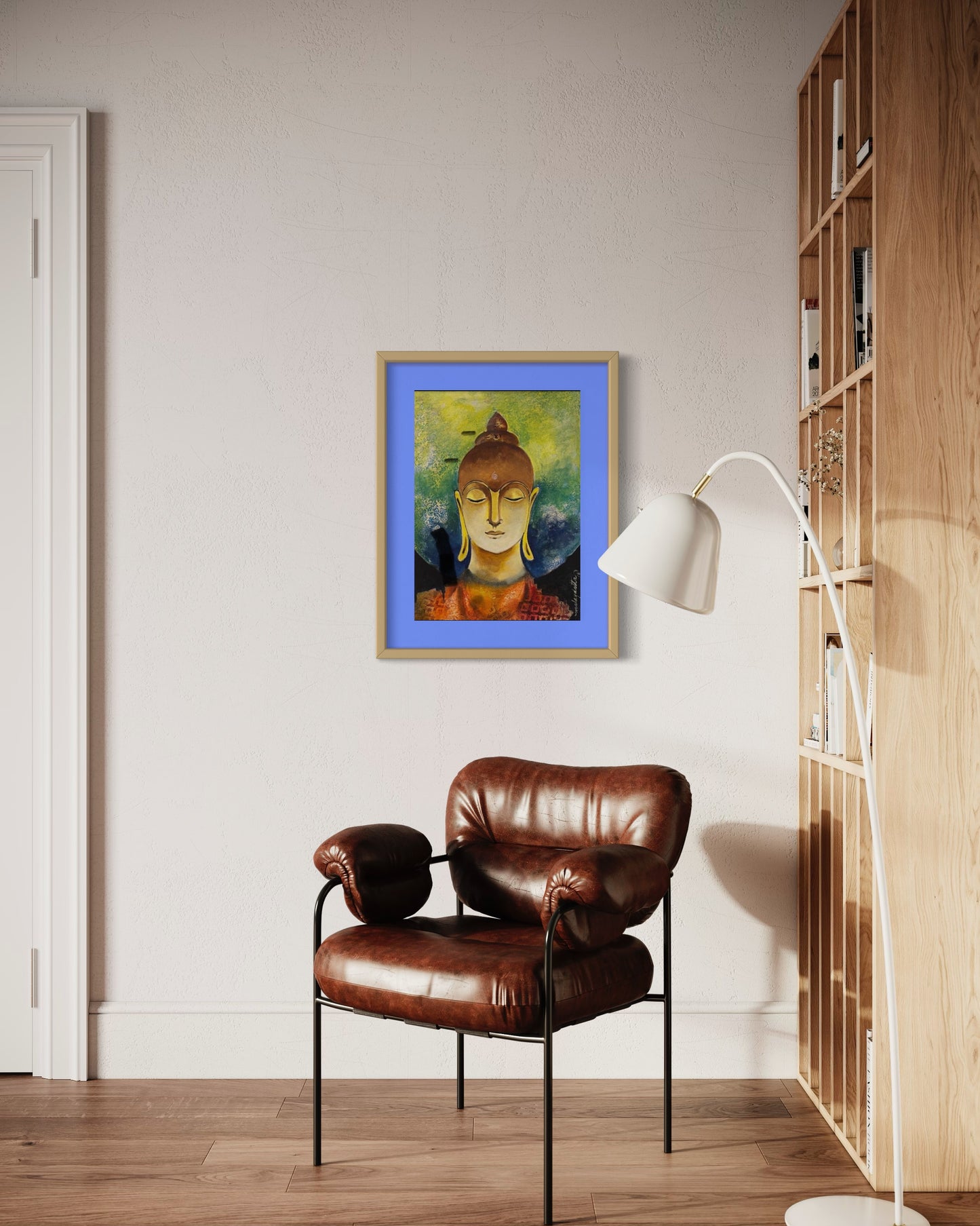 Enlightened Serenity: Handmade Buddha Painting