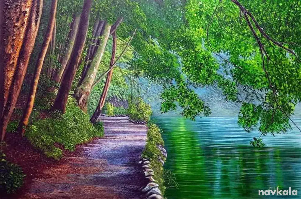 enchanted woods oil painting
