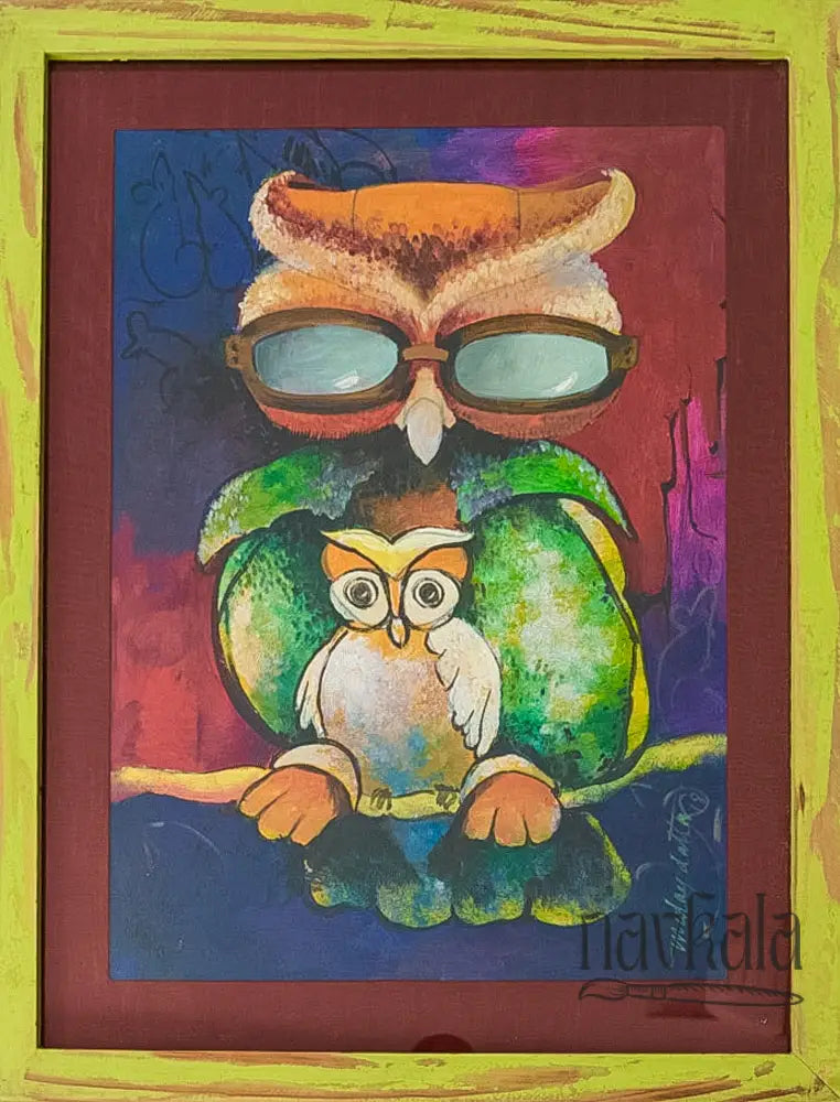 spectacled owl painting